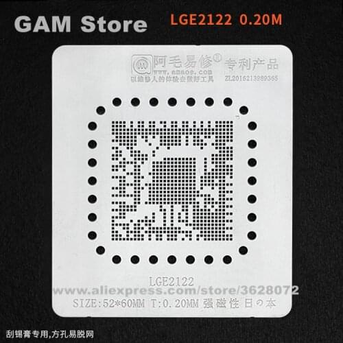 LGE2122 BGA Stencil For LCD TV IC Reballing Chip Pin Solder Tin Plant Net Amaoe Square Hole