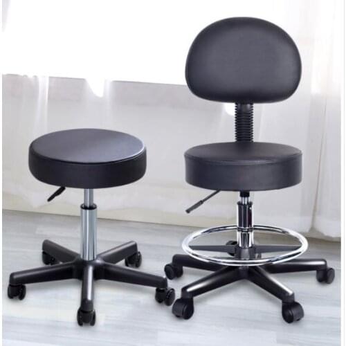 Rotary lift chair beauty salon operation office round stool barber shop pulley big work chair beauty stool