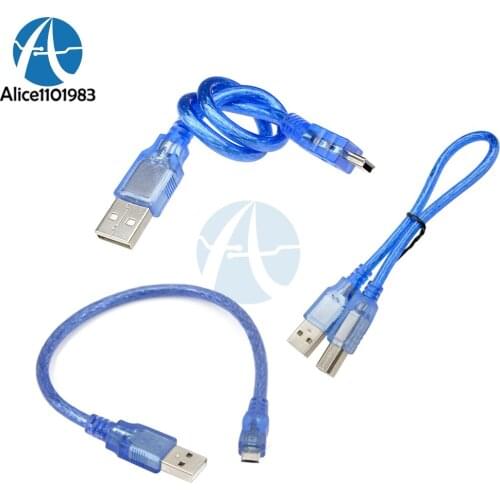 High Speed 30cm USB 2.0 A Male To Mini Micro B 5pin Male PC Data Charge Cable Cord Leads Nano XBEE UNO 2560 Leonardo