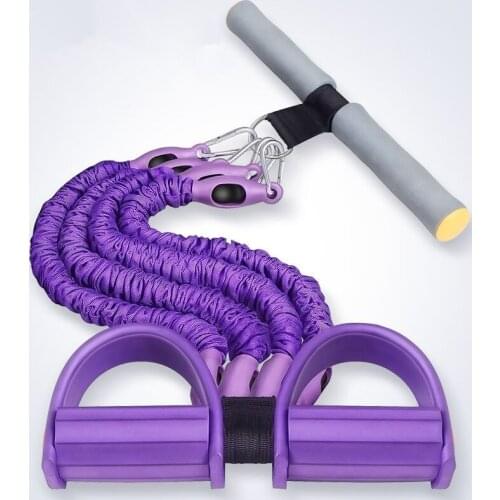 Pull Rope Pedal Puller Sit-ups Elastic Rope Multi-functional Arm Training Pedal Fitness Exerciser Rope Waist & Abdomen Exercise