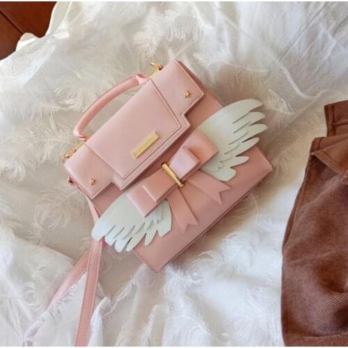 Cardcaptor Sakura Card Captor Japanese Pink Lolita Girls Wings Shoulder Bag Backpack Handbag