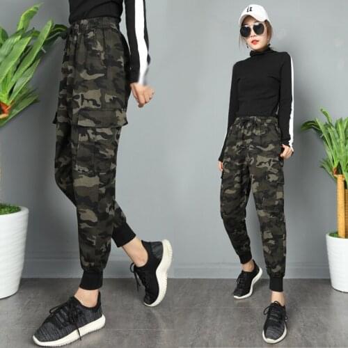 2019 Fashion Military Camouflage pants women Army loose Camo Pants Trousers Street Jogger sweatpants
