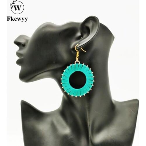 Fkewyy Earrings For Women Gothic Accessories Round Luxury Korean Earrings Punk Designer Earring Wedding Accessories Gift Party