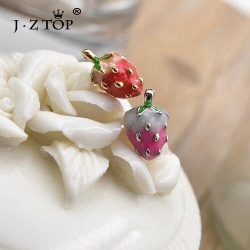 Women Fashion Sweet Fruit Stud Earrings Delicate Small Strawberry Earrings Female Jewelry Accessories