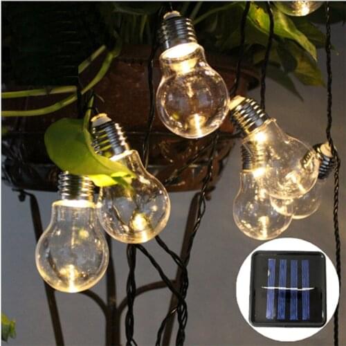 10/20LED Solar Globe String Lights,Waterproof LED Fairy String Lights Bulbs Decorative Lighting for Outdoor/Indoor Garden Home