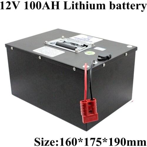 12V 100Ah Lithium Li Ion Battery Pack Built-in BMS for Solar System/electric Boat/energy Storage System/RV/solar Panel+charger