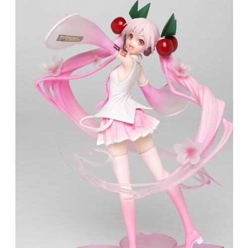 18cm Anime Pink girl dolls Sakura Action Figures Toys Girls PVC Figure Model Toys Kids party birthday cake decorations Gift