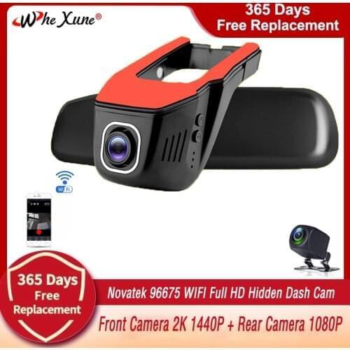 2K 1440P Novatek 96675 DashCam WiFI Dual Lens Car DVR Registrator Digital Video Recorder Camcorder Dash Camera Night Version