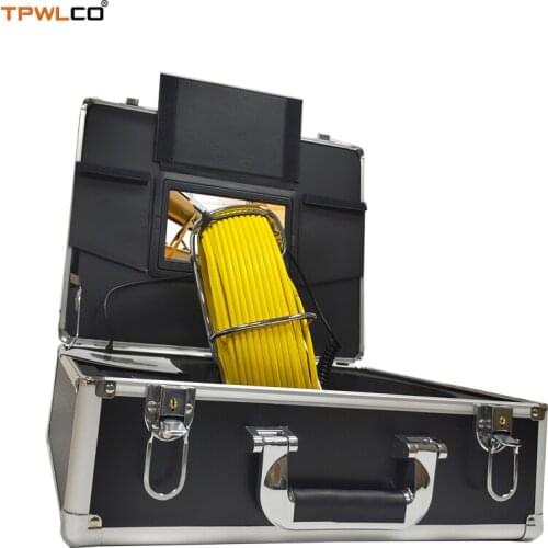 7" 1000TVL 720P Surveillance Video Camera System With DVR 4500ma Battery 20-50m Cable Waterproof Drain Pipe Camera Diameter 23mm