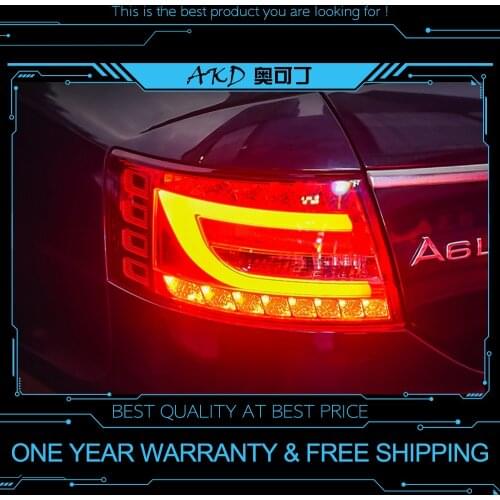 AKD tuning cars Tail lights For Audi A6 A6L 2004-2008 Taillights LED DRL Running lights Fog lights angel eyes Rear parking light
