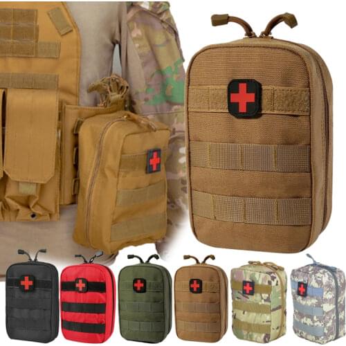 Camping Survival First Aid Kit Bag Military Tactical Medical Waist PackEmergency Outdoor Travel Camping Oxford Cloth Molle Pouch