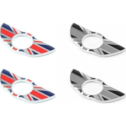 Auto Car Min Door Handle Decals Refit Union Jack for Min Car Refit Car Accessories Refit Decorations for MI R55 R56 R57