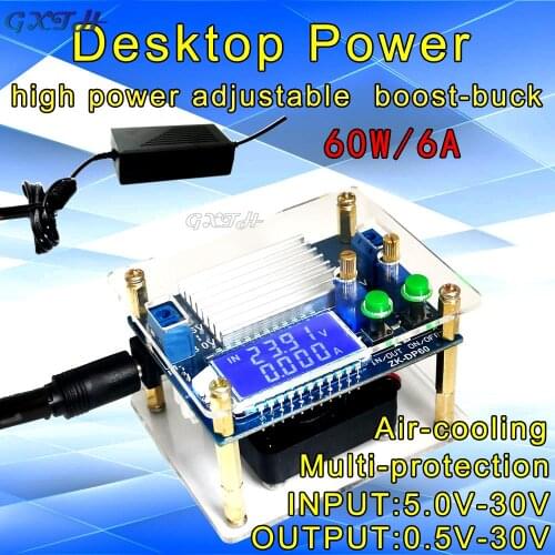 DC DC Automatic Boost/Buck Converter CC CV Power Module0.5-30V 6A 60W/4A 35W Adjustable Regulated power supply Voltmeter ammeter