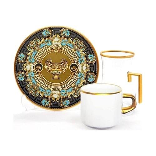 Drop Focus Handled Tea & Coffee Set 18 pieces Kings