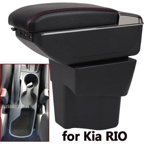 For KIA Rio 5 Armrest Rio 2015 2016 2017 2018 2019 parts dedicated Car Armrest box Storage box car accessories Interior USB
