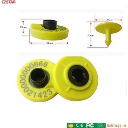 Animal pet id tag ear UHF 840 960mhz rfid cow Cattle tag dog pig cat horse tracking recognition for reader transponder scanner