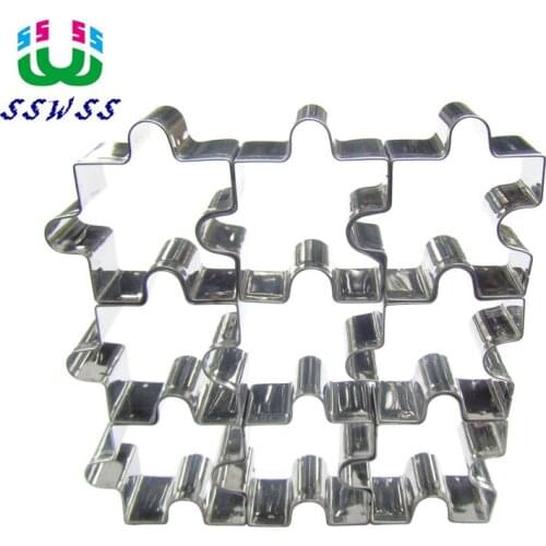 Nine Conjoined Puzzle Shape Cake Decorating Tools,Once Can Print 9 Small Pieces Of Biscuits At The Same Time,Direct Selling