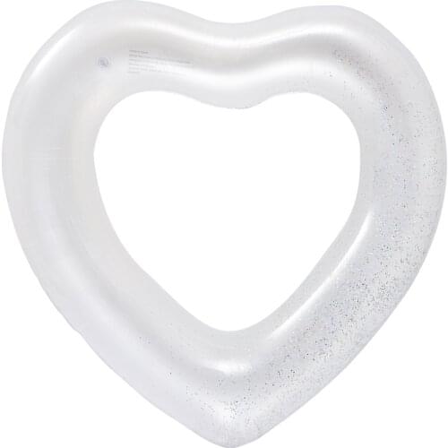 Heart Shaped Swimming Ring Pool Float Ring Inflatable Swim Ring Float Loungers