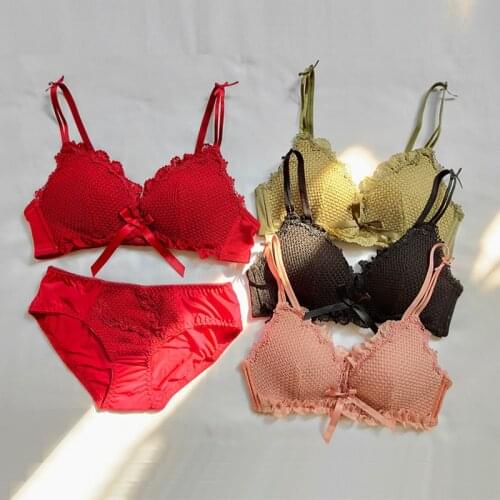 Girls Bra Set Kids Thin Cotton Teens Underwear Small Young Girl Training Bra+Briefs Student Wholesale Children Bra set