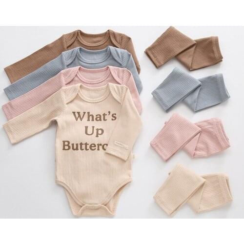 Infant Baby Boy Clothes Set Cotton Long Sleeve Letter Bodysuit +Pant Toddler Boy Outfits Spring Summer Autumn Newborn Clothing