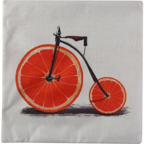 Creative Soft Home Decorative PillowCase Plush Orange Fruit Pillow Seat Pad Office Chair Back Cushions Linen Home Throw Pillow