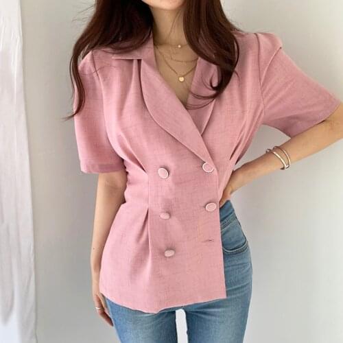 LIBIELIY Women's Blazers With Short Sleeves