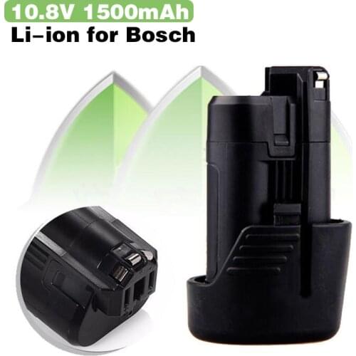 10.8V 1500mAh Li-ion Drill Battery For Bosch Power Tools Batteries 1.5 Ah BAT411 BAT412A BAT413A 2 607 336 013, 2 607 336 333