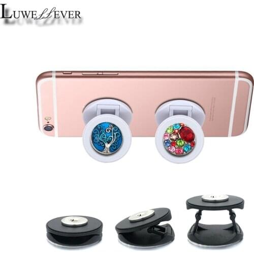 Fashion Phone Folding Stand Finger 018 Fit 18mm Snap Button Mobile Secure Grip Support Bracket Adjustable Desktop Holder