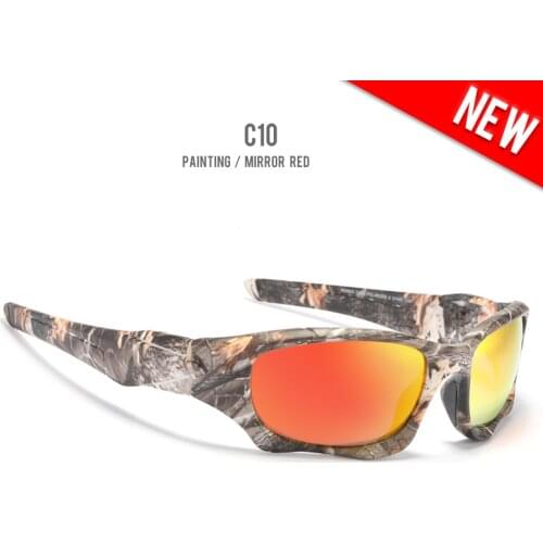 Kdeam Outdoor Sports Polarized Sunglasses for Men Goggles Camouflage Curve Cutting Frame Shield Sun Glasses Women KD0623