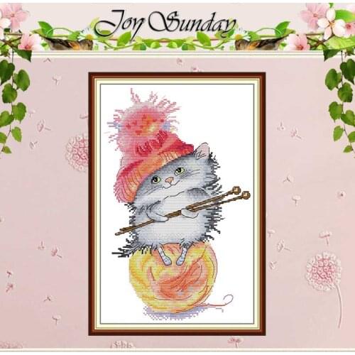 Little Hamster Learns to Craft Counted Cross Stitch 11CT 14CT Printed Canvas Cross Stitch Set Wholesale Embroidery Needlework
