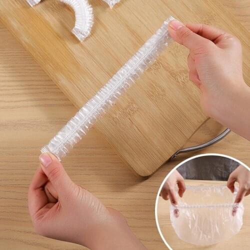 100Pcs Preservative Film Disposable Wrap Bag Food Grade Plastic Food Storage Covers Durable Storage Food Kitchen Supplies New