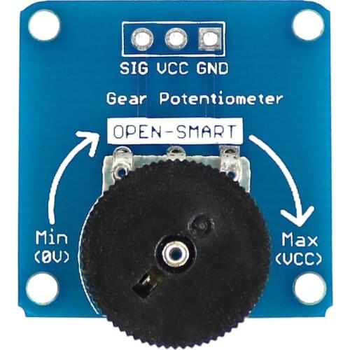 Single Joint Gear Potentiometer Sensor Module B503 50k Potentiometer Breakout Board Light and Volume Control Circuit for Arduino