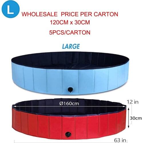 Wholesale price | Dog Pet Swimming Pool | Blue or Red | 160 x 30CM | 63 x 12 inch | 4PCS per carton | Factory price