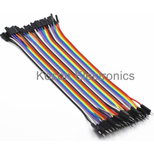 Wholsale 1 Row 40pcs Dupont Cable 20cm 2.54mm 1pin 1p-1p Female to Male jumper wire for Arduino