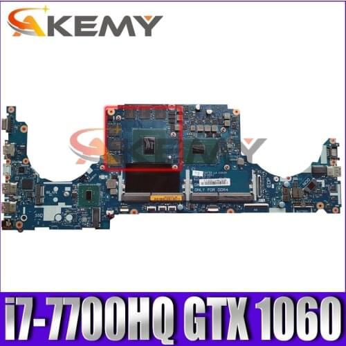 Original Laptop motherboard For DELL Inspiron 7577 i7-7700HQ Mainboard LA-E992P N17E-G1-A1 GTX 1060 DDR4