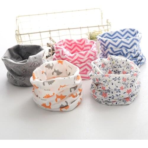 Autumn Winter spring Boys Girls Collar Baby Scarf kid Cotton O Ring Neck Scarves cartoon toddlers