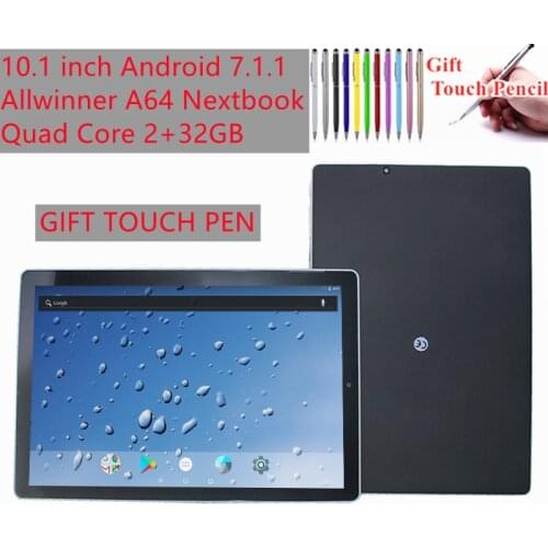 10.1 inch 2+32GB Tablets Android 7.1.1 Allwinner A64 5000MAh Quad Core Online Class Tablette Pad Pro Tablets PC No Camera