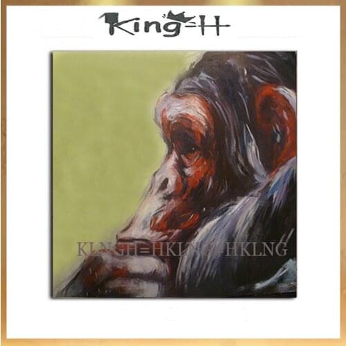 HandPainted Modern Abstract Monkey On Canvas Oil Painting Abstract monkeys to decorate children room hall