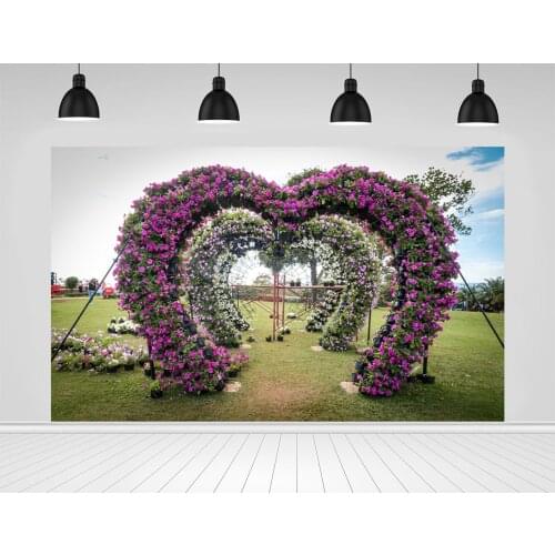 Scopiso Heart-shaped Flower Door Cloth Wedding Take Venue Layout Backdrops Photography Backgrounds Photo Studio Decoration Props