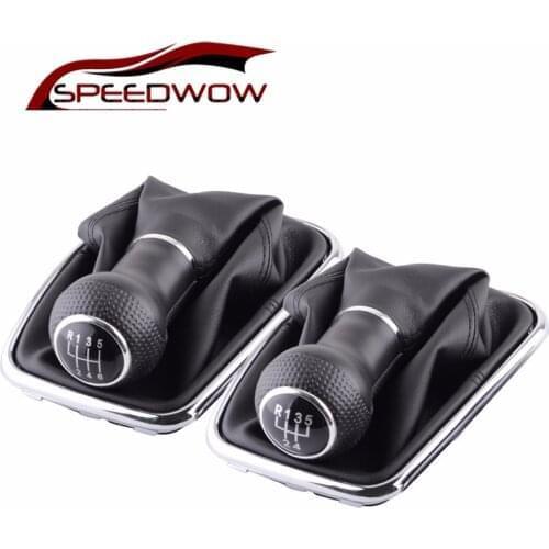 SPEEDWOW 5/6 Speed Manual Gear Shift Knob Lever Shifter Gaitor Boot For Volkswagen VW 2004-2009 Golf 4 IV MK4 GTI R32 Jetta