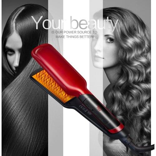 Hair Iron Ceramic Flat Iron Hair Tongs Plank Hair Straightener & Curling Iron 2021 Styling Tool Hair Straightener Corrugation