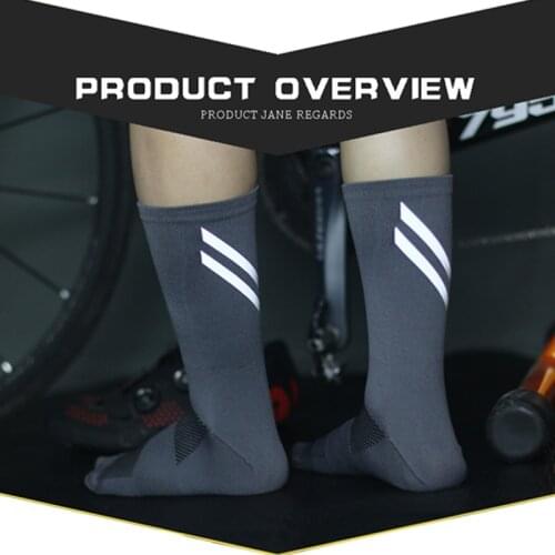 Highly Elastic Riding Socks 360 Degree Fully Reflective Moisture Absorption Outdoor Sports Running Cycling Fitness Socks