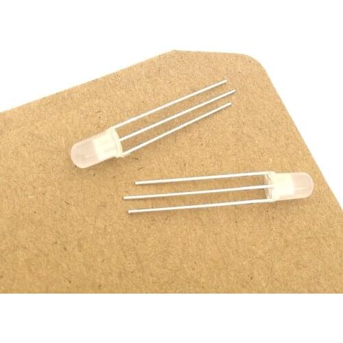 100pcs/lot LED 5mm Round Diffused Red & Green two Color Common cathode Anode LED Diode Light Emitting Diode