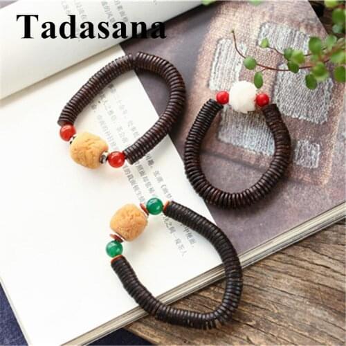 2019 Fashion Women jewelry Ethnic Natural Coconut Shell Charm Bracelet Men Jewelry Tibetan Buddhist Paired Bracelets For Lovers