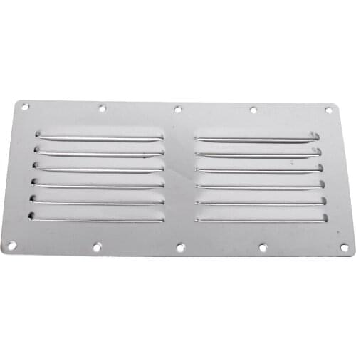 4pcs 230x115mm Stainless Steel Stamped Louvered Vent - Rectangular - Boat Marine Yacht Vent Cover Hardware Fitting