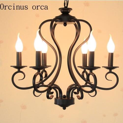 American minimalist candle chandelier / Creative garden lighting fixtures living room dining bedroom lamp new free shipping