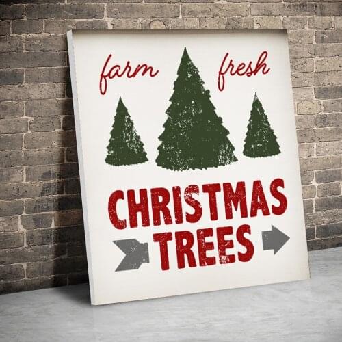 Farm Fresh Christmas Tree Decor Posters Canvas Paintings Wall Art Canvas Prints Pictures Kids Room Decor Home Frame