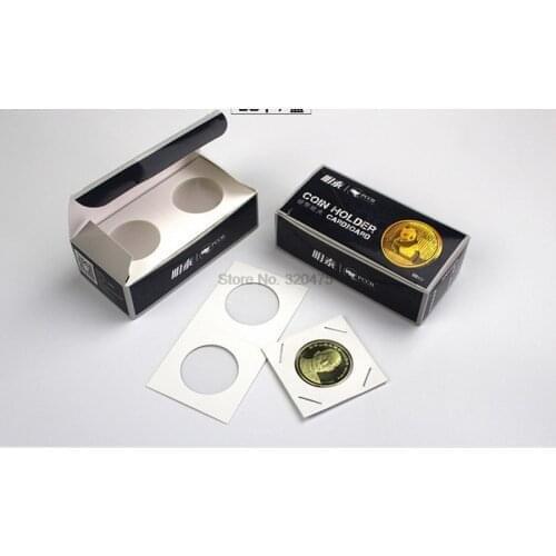 DHL 100set 50pcs/set 17.5mm-40mm Coin Holders Storage Clip case paper bags Flip 2x2 Flips Paper Boards Coin Collection