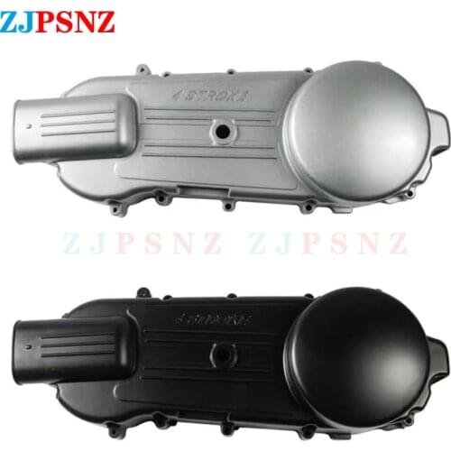 Motorcycle Long Case Left Side Crankcase CVT Belt Cover GY6 150cc 125cc Protect Engine ATV Go-Kart Scooter Moped CG150 Silver
