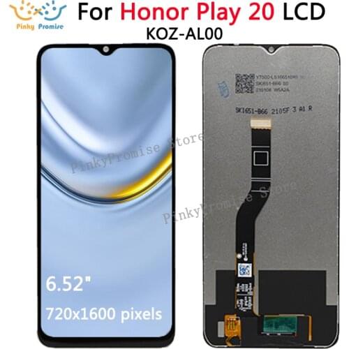 For Huawei Honor Play 20 LCD Display Touch Screen Digitizer with Frame for Honor Play 20 LCD Play20 KOZ-AL00 LCD display